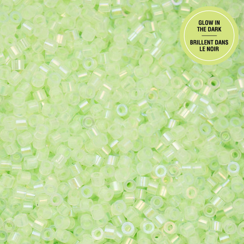 11/0 Glow in Dark AB - Light Green 25g Bag