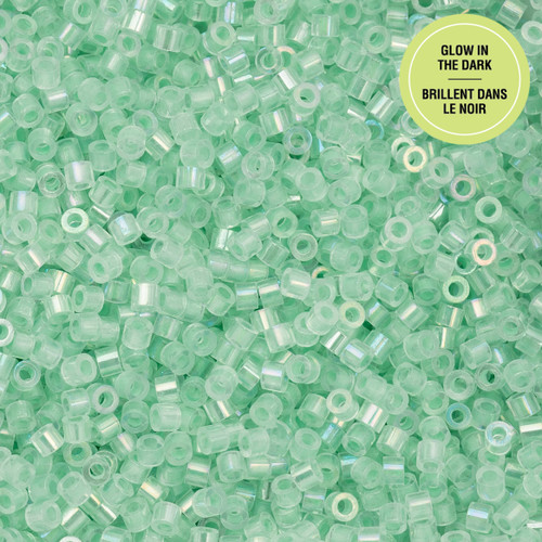 11/0 Glow in Dark AB - Green 25g Bag