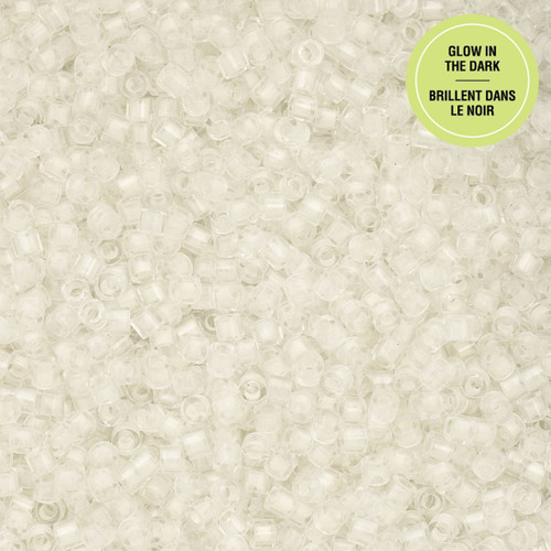 11/0 Glow in Dark - White to Green 25g Bag