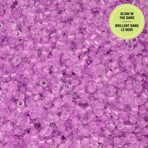 11/0 Glow in Dark - Purple 25g Bag