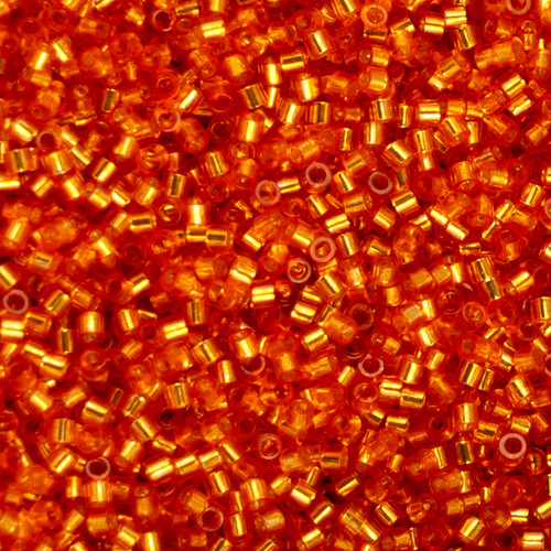 11/0 Orange Silver-Lined 25g Bag