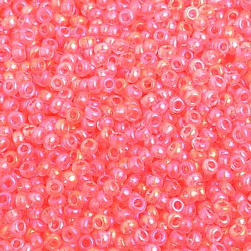 Transparent Salmon Pink Rainbow AB