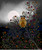 Betty Albert - July Moon - Metallic Panel 36" - Grey Black