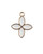 Four Petals - 15x18mm - White - 10pcs