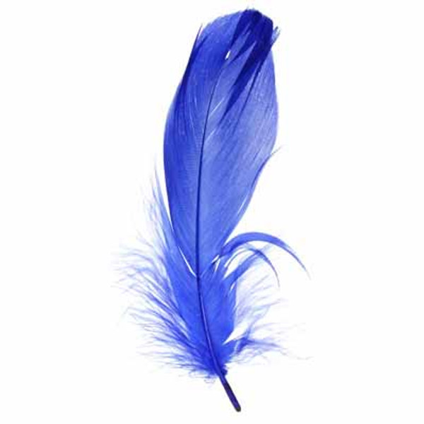 Royal Blue Goose Feathers 5"-7"