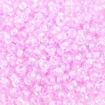 6/0 Pink Color-lined Crystal 22g