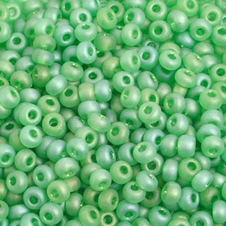 6/0 Transparent Light Green AB Matte 22g
