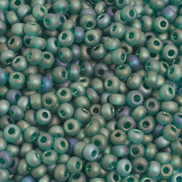 6/0 Transparent Dark Green AB Matte 22g