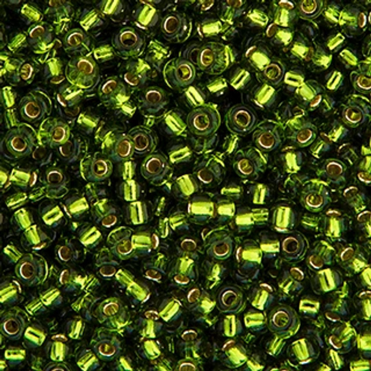 8/0 Olive Silver-lined 22g