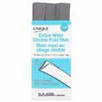 Extra Wide Double Fold Bias Tape - Silver