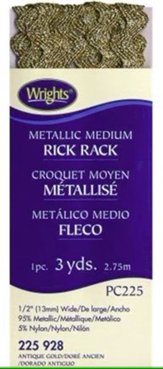 Medium Rick Rack - Old Gold