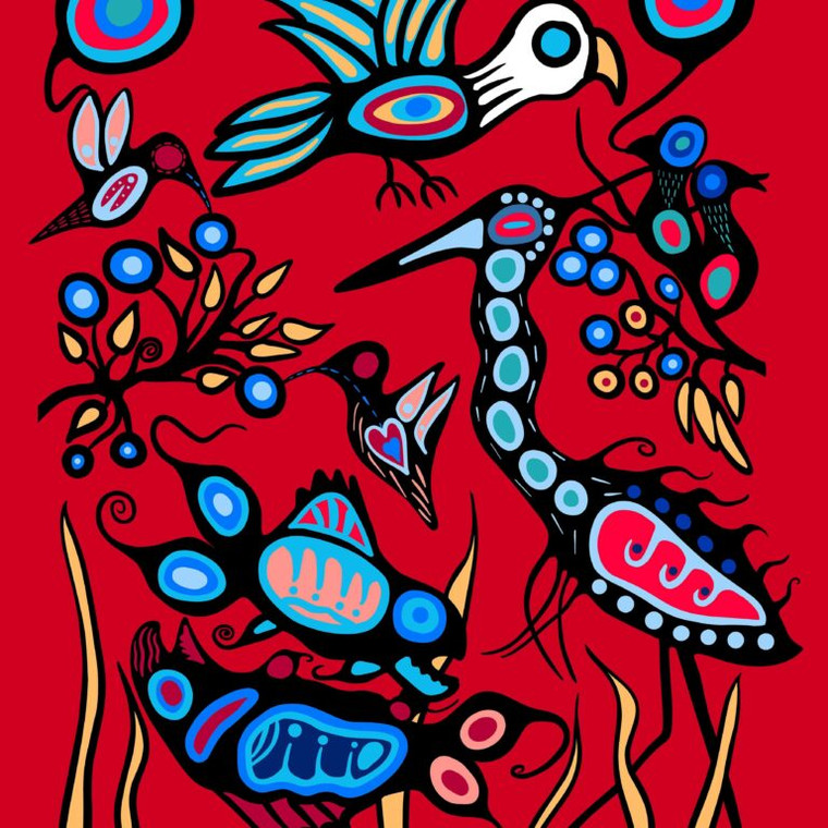 Cody James Houle - Grand River Harmony 01 Panel 36" - Red