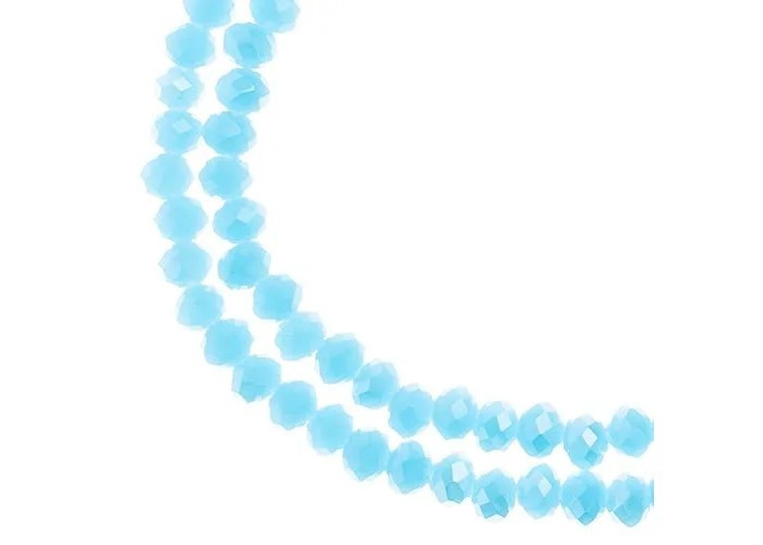 Crystal Lane DIY - Rondelle 3x4mm 2 Strand 7in - Opaque Blue AB
