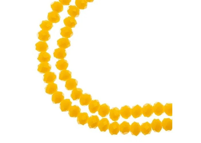 Crystal Lane DIY - Rondelle 3x4mm 2 Strand 7in - Opaque Yellow