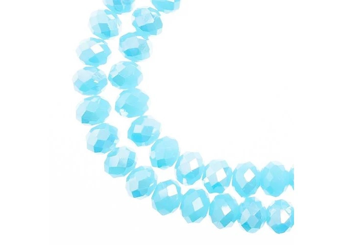 Crystal Lane DIY - Rondelle 4x6mm 2 Strand 7in - Opaque Blue AB