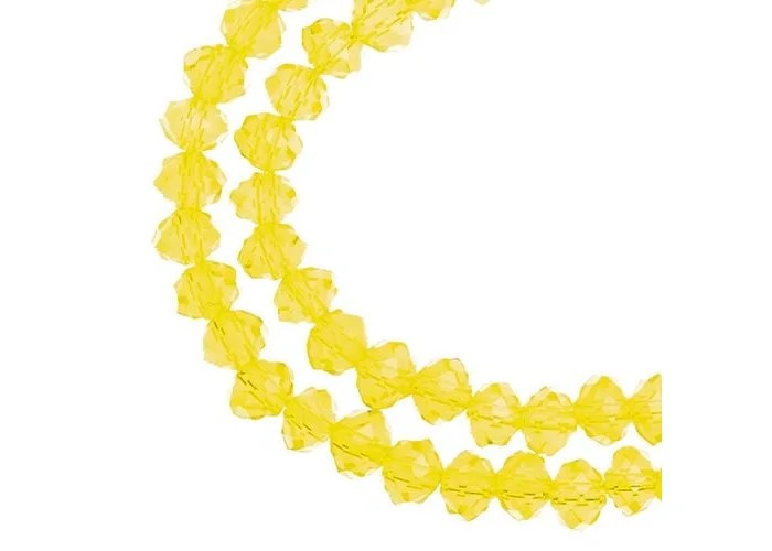 Crystal Lane DIY - Rondelle 4x6mm 2 Strand 7in - Transparent Yellow
