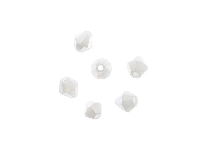 Crystal Lane DIY - Bicone 4mm 2 Strand 7in - Opaque White AB