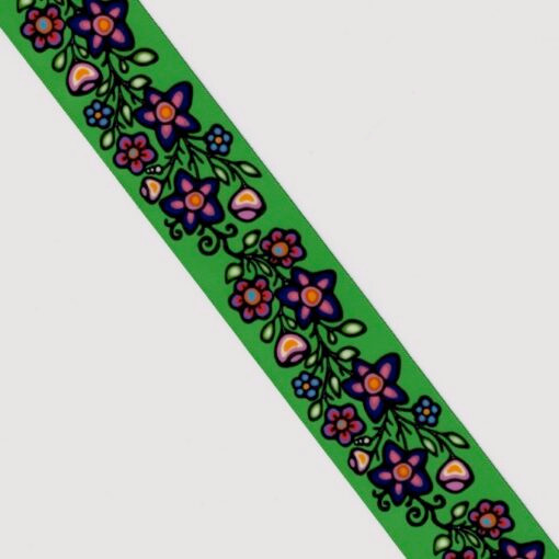Jackie Traverse - Ojibway Florals Ribbon - Green