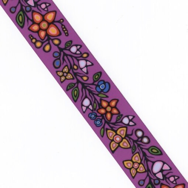 Jackie Traverse - Ojibway Floral Ribbon - Magenta