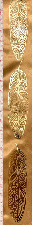 Jackie Traverse - Feather Ribbon - Gold Brown