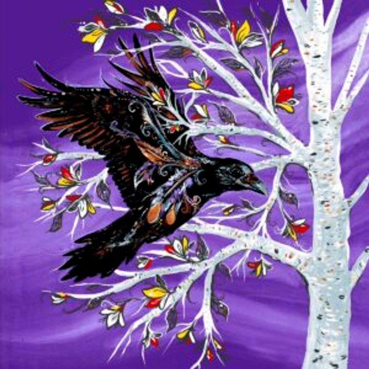 Carla Joseph - Raven Tree - 01 - Panel 36" - Purple