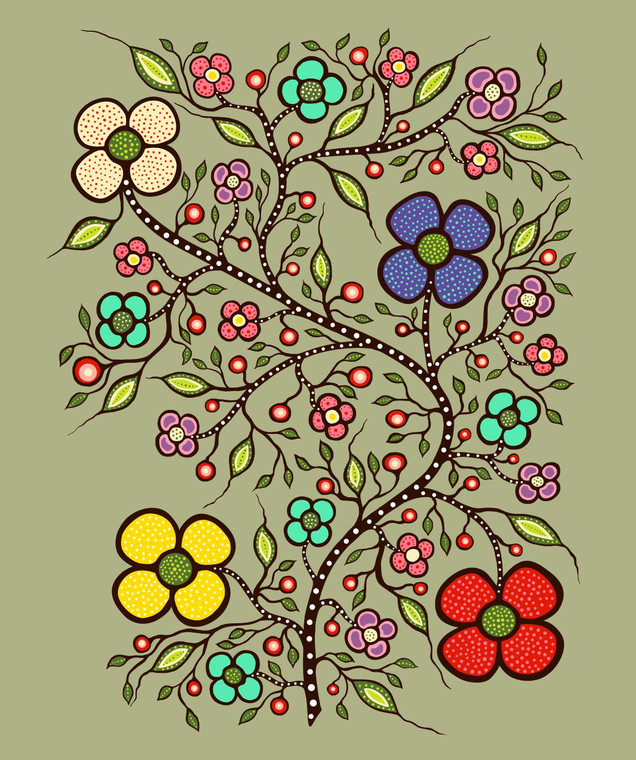 Audrey Armstrong - Abundance - 01 - Panel 36" - Khaki