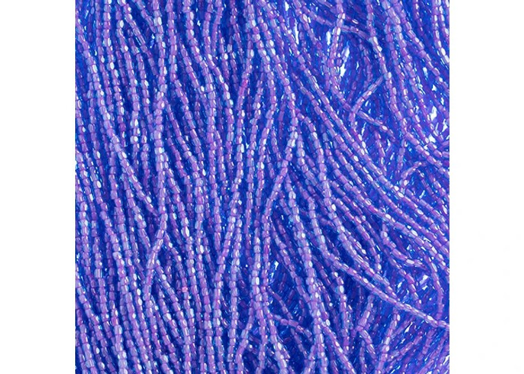 12/0 3-Cut Colour-lined Pink Transparent Blue 12g