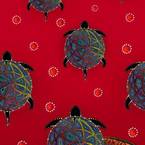 Betty Albert - Turtle - Single Border - Red