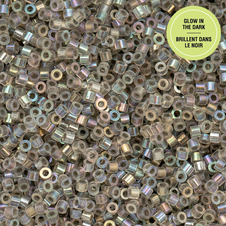 11/0 Glow in Dark AB - Grey 25g Bag