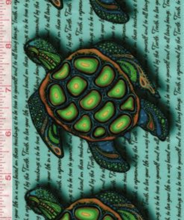 Jackie Traverse - 7 Teachings - Turtle - Aqua