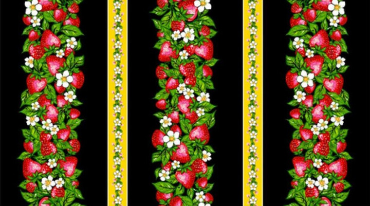 Carla Joseph - Strawberry Dreamcatcher - Stripe - Black