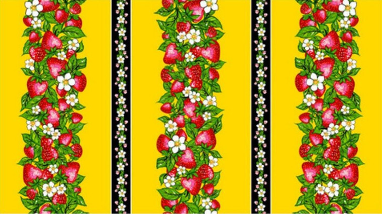 Carla Joseph - Strawberry Dreamcatcher - Stripe - Yellow