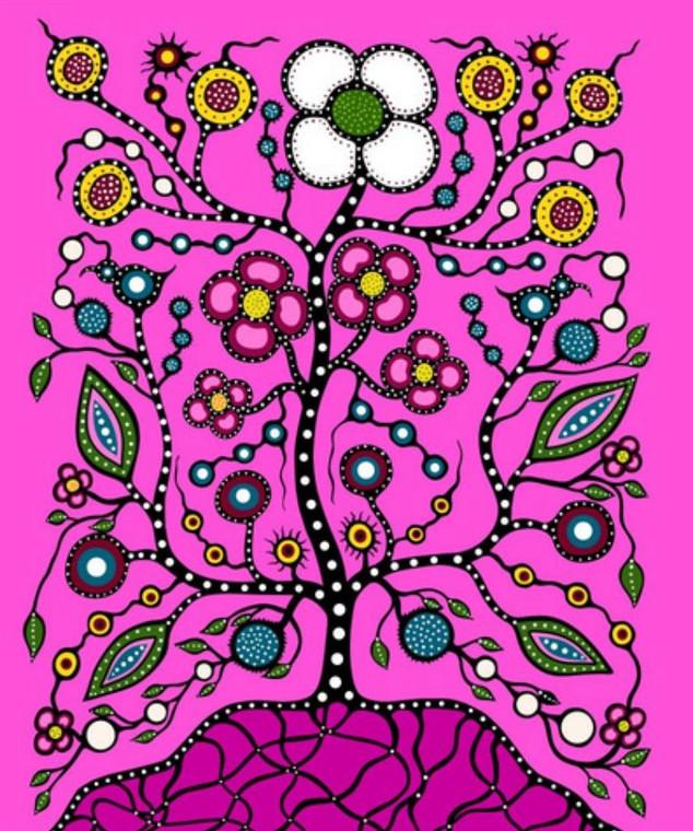 Audrey Armstrong - Mother Earth - Panel 36" - Pink