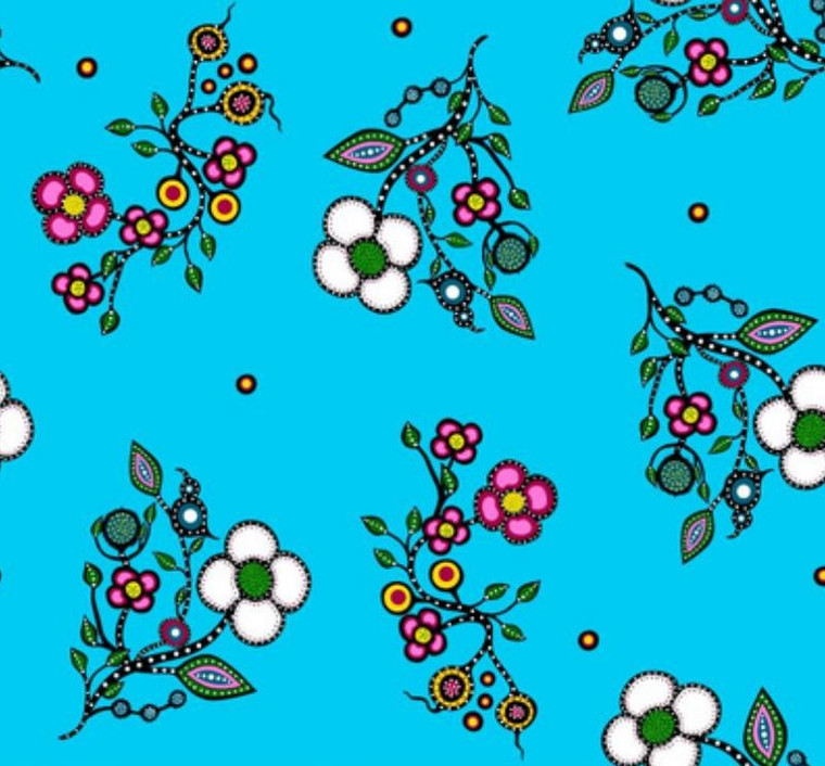 Audrey Armstrong - Mother Earth - Allover Floral - Blue