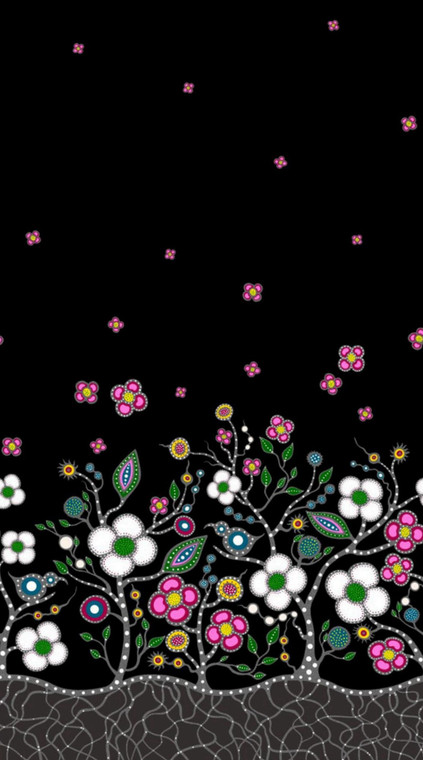 Audrey Armstrong - Mother Earth - Single Border - Metallic - Black
