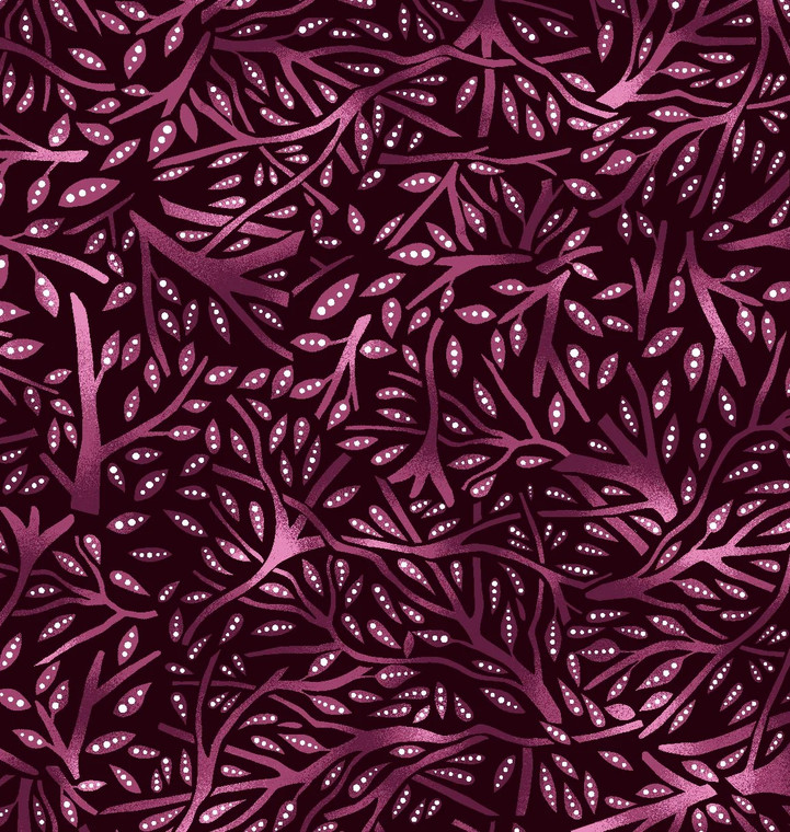 Betty Albert - Allover Branches - Rose