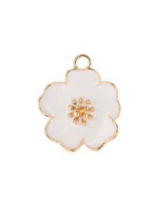 White Flower - 20x24mm - 4pcs