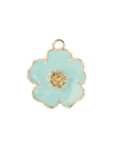 Blue Flower - 20x24mm - 4pcs