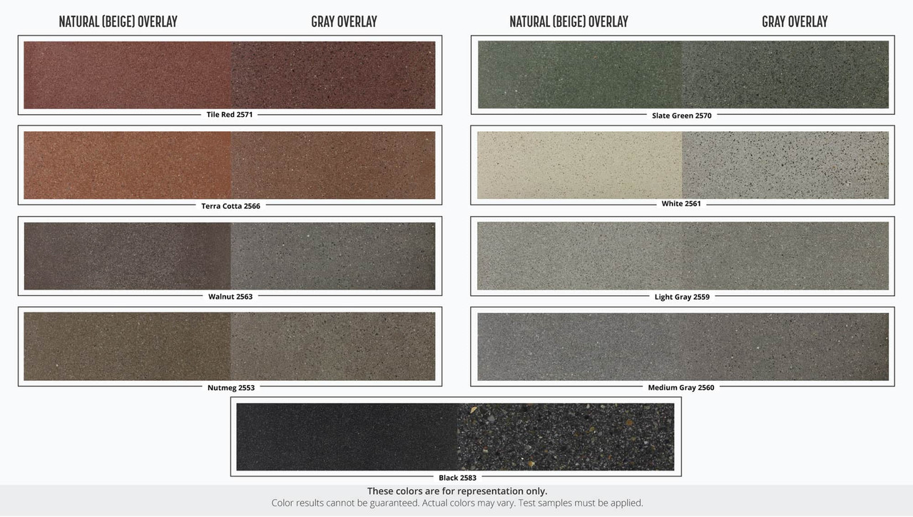 Official PROSOCO Integral Color for Overlays color chart; this listing is Black 2583