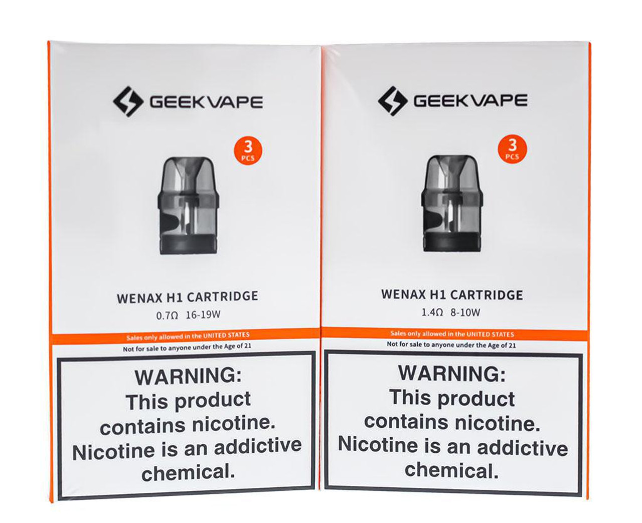 Geek Vape Wenax H1 Replacement Pod (3 Pack) | Accessories - Eciggity