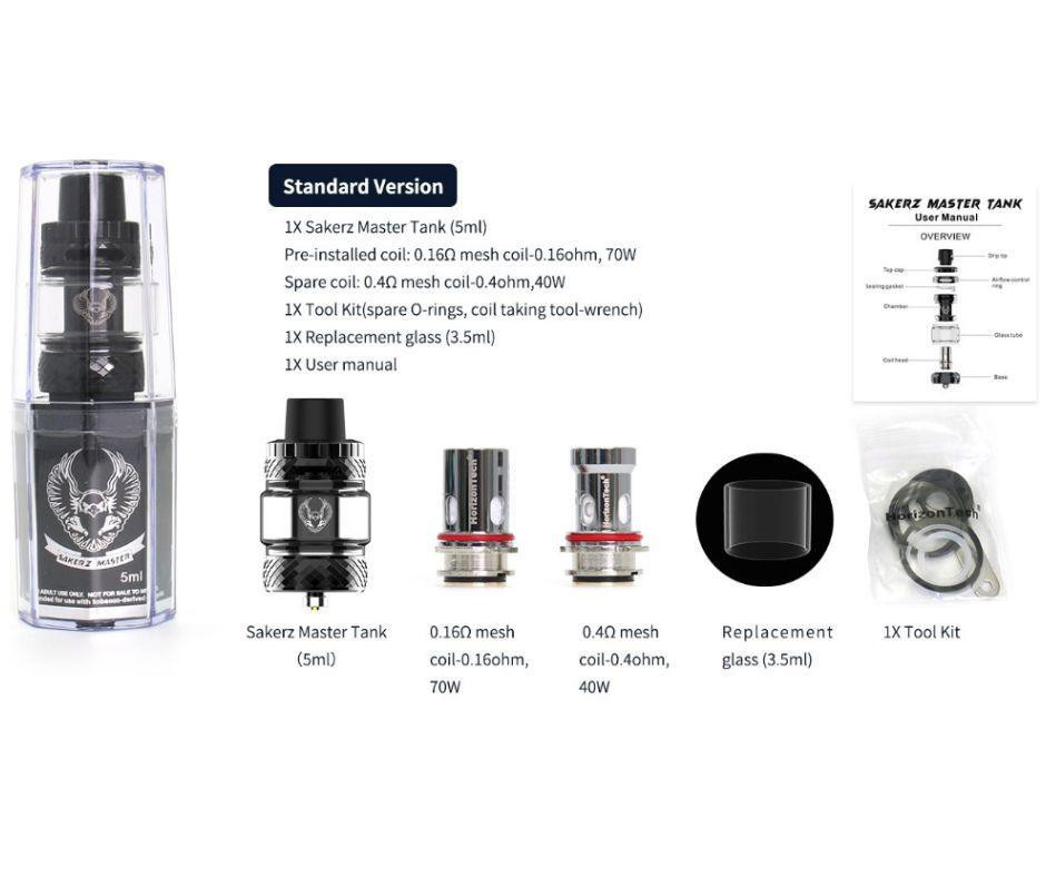 Horizon Sakerz Master Sub Ohm Tank | Vaping Atomizers - Eciggity