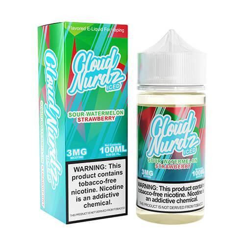 Cloud Nurdz - Sour Watermelon Strawberry Iced 100ml Cloud Nurdz - Sour Watermelon Strawberry Iced 100ml