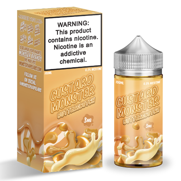 Custard Monster - Butterscotch 100ml | Premium E-Liquid - Eciggity