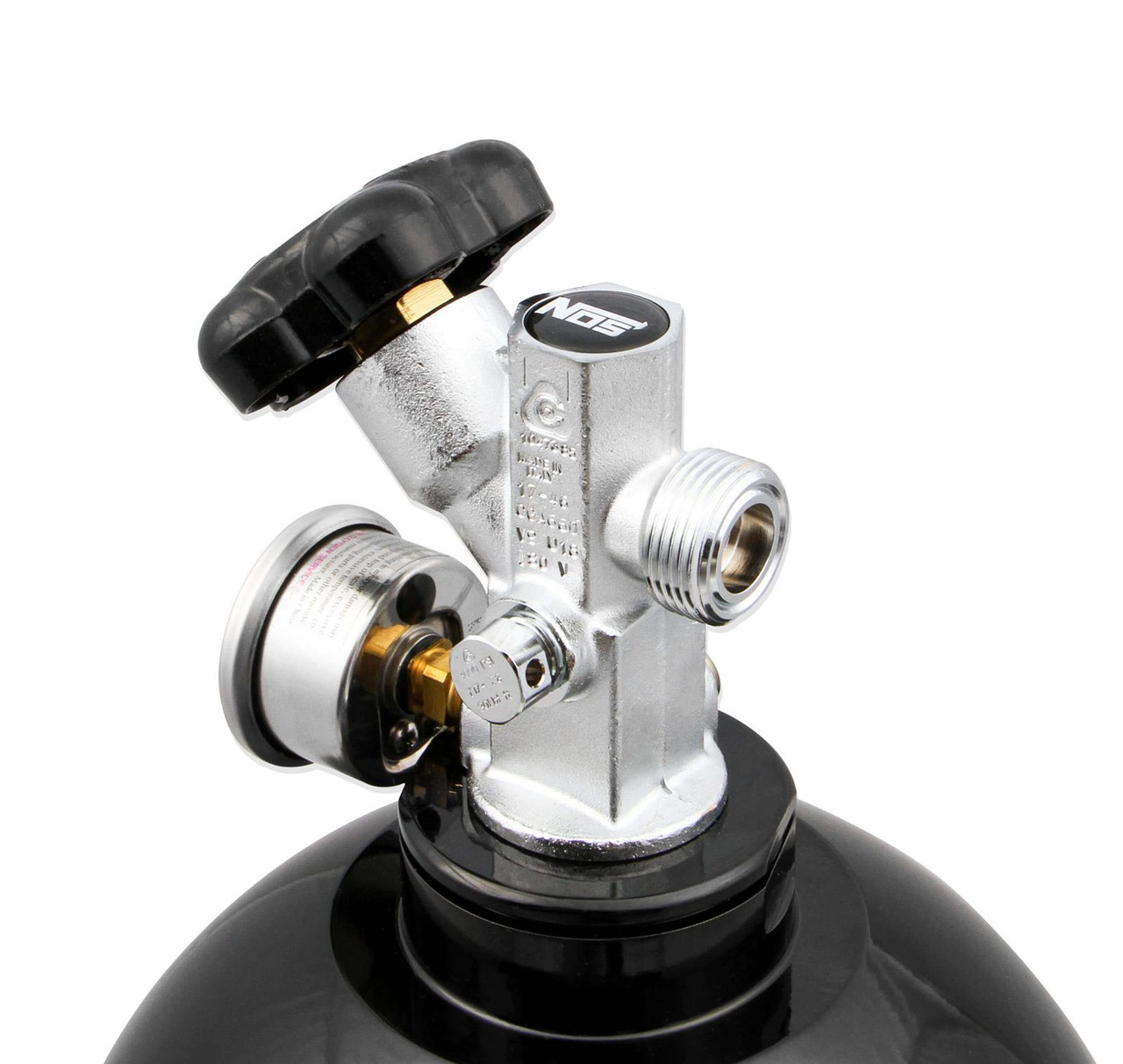 NOS 20lb Nitrous Bottle w/ Black Finish & Super Hi Flo Valve