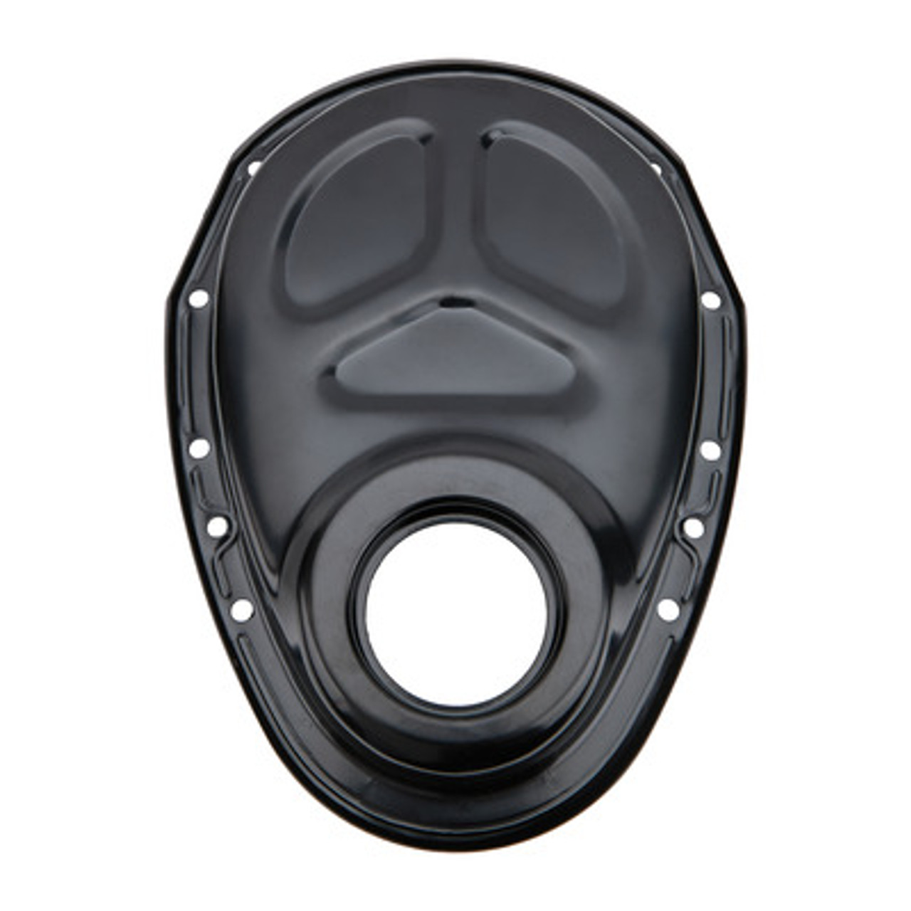 Timing Cover, 1-Piece, Steel, Black Paint, Small Block Chevy, Each