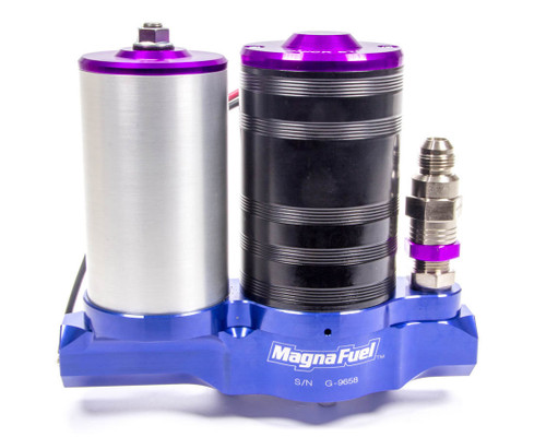 MagnaFuel Fuel Pump, QuickStar 300, Electric, In-Line, 25-36 psi, 10 AN Female O-Ring Inlet / Outlet, 8 AN Bypass, Fuel Filter Included, E85 / Gas, Each
