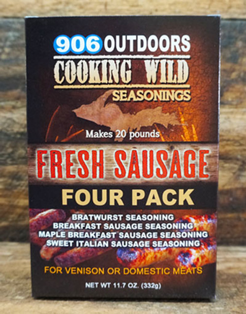 Christmas Deal - Cooking Wild Seasonings 4 Pack Carton - FRESH SAUSAGE