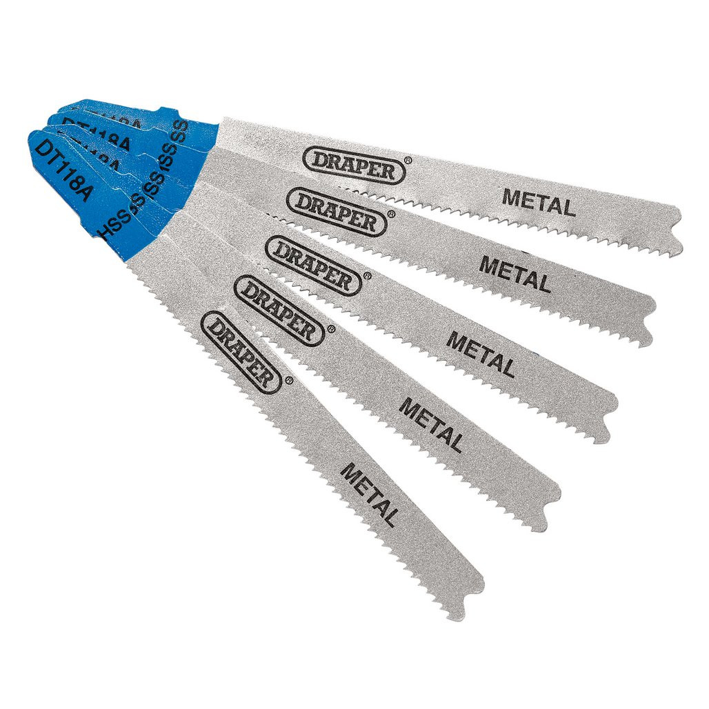 DT118A Jigsaw Blade Set, 92mm (5 Piece) (81729) | Draper Tools