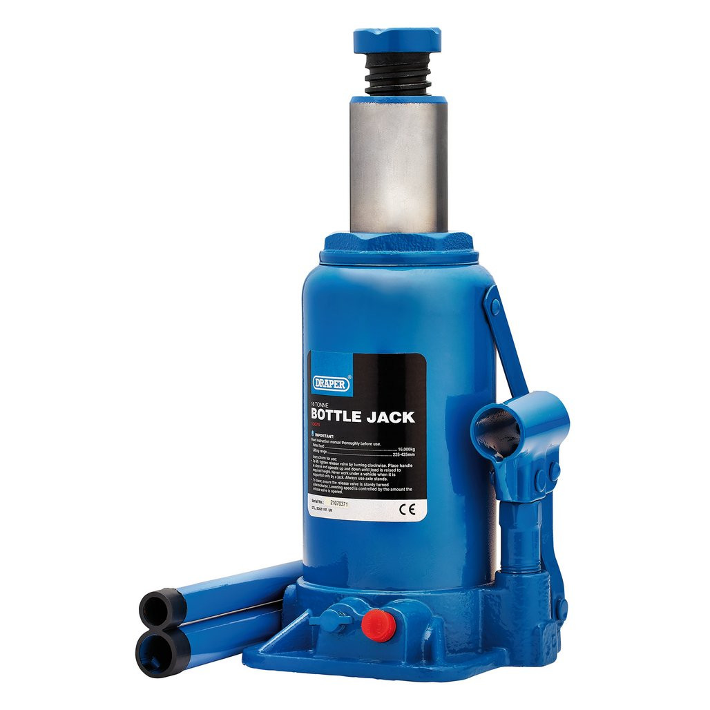 Hydraulic Bottle Jack, 16 Tonne (13074) | Draper Tools