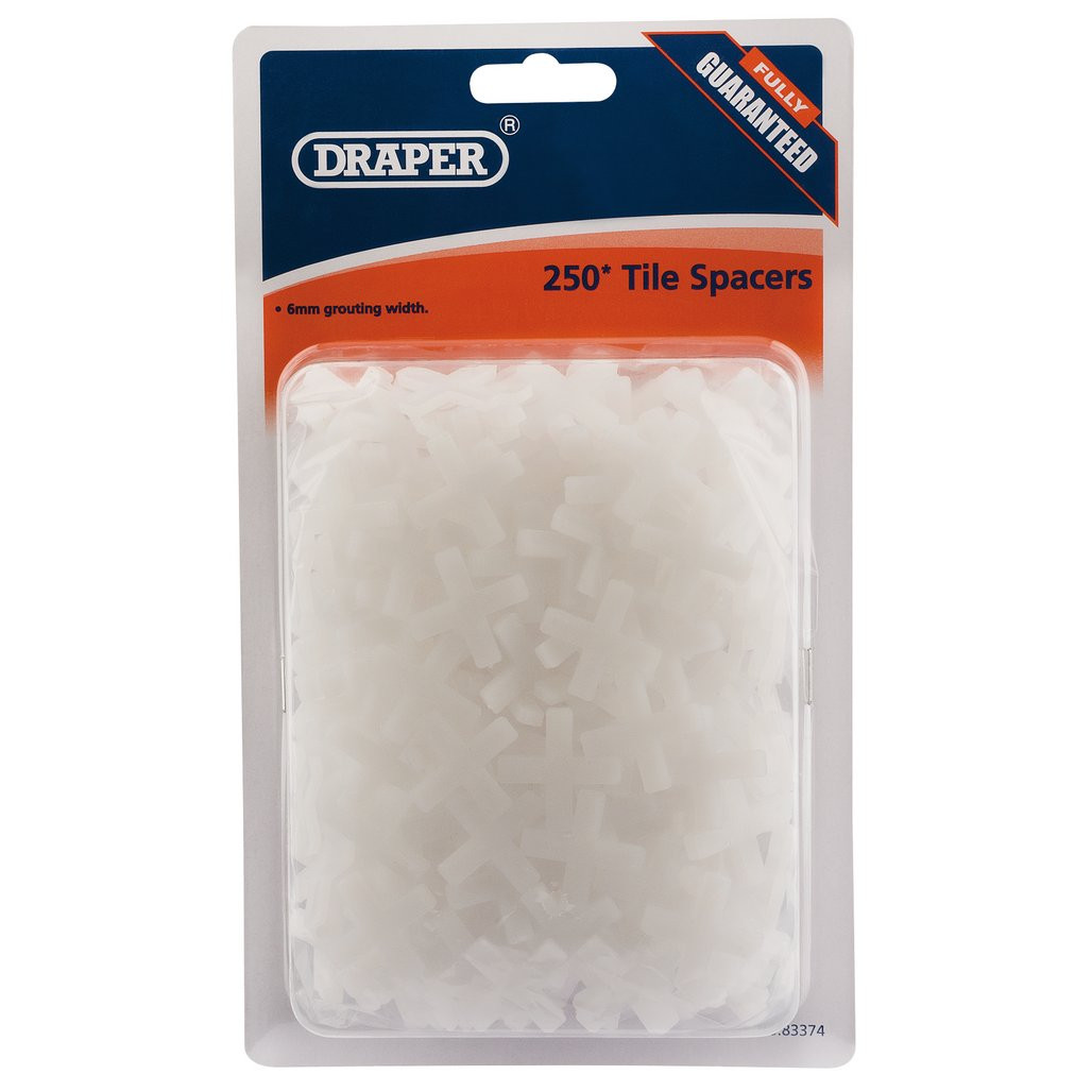Tile Spacers, 6mm (Approx 250) (83374) | Draper Tools